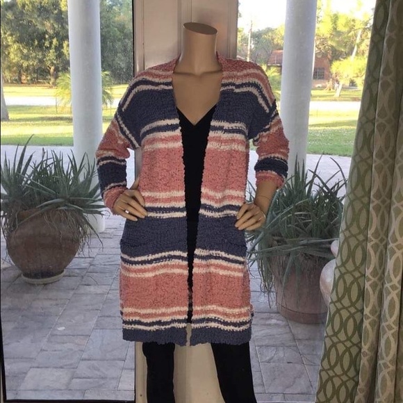 PINK COMBO CARDIGAN SWEATER - Picture 10 of 12